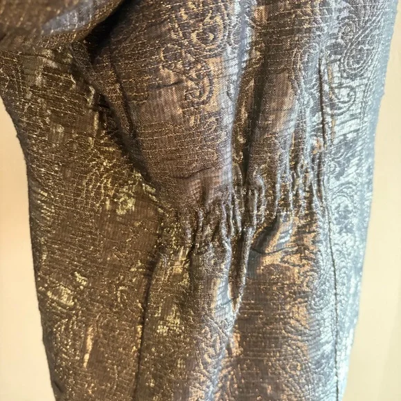 Alfred Dunner Silver Gray Metallic Paisley Blazer Jacket 3/4 Sleeve Shimmer 14P - Picture 9 of 15